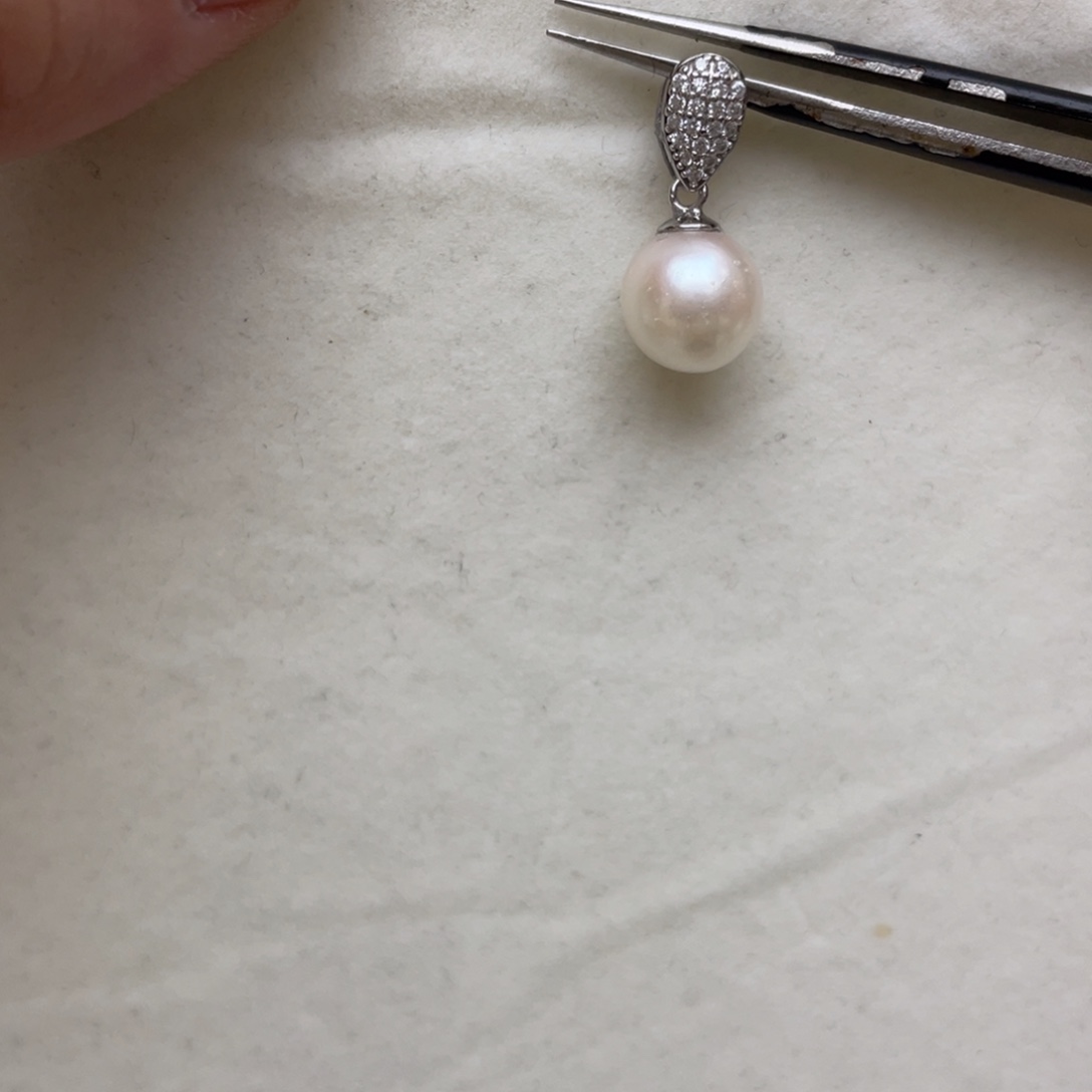 银S925镶嵌吊坠(不含链)海水珍珠