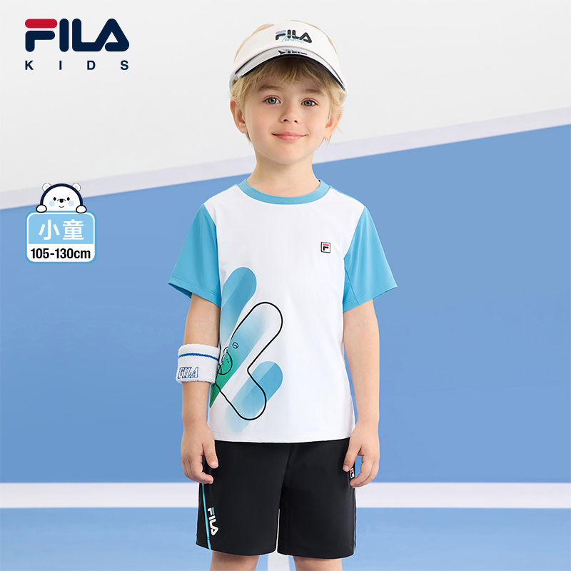 【网球系列】FILA斐乐儿童夏季小童运动速干短袖T恤K11B523104F