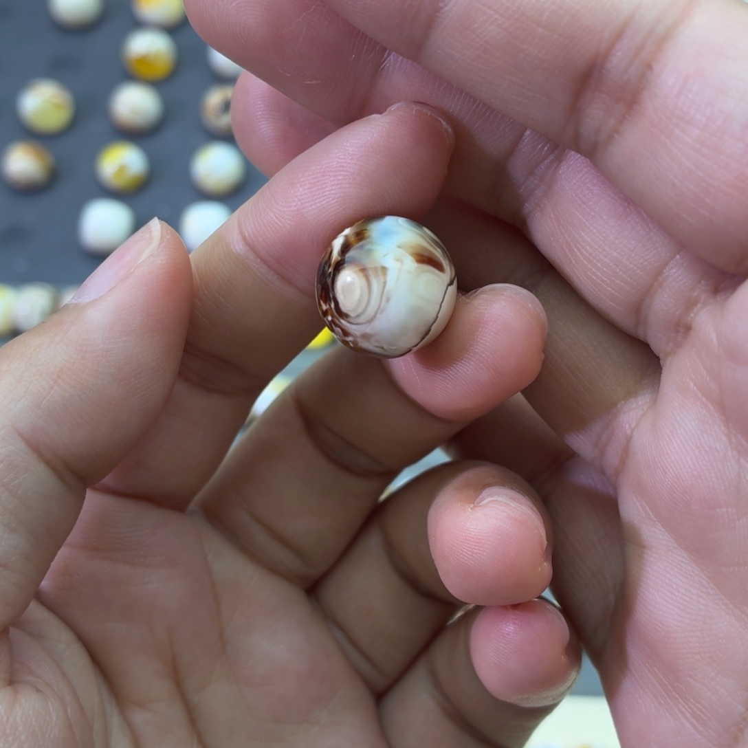 琥珀未镶嵌裸石14➕圆珠沁色