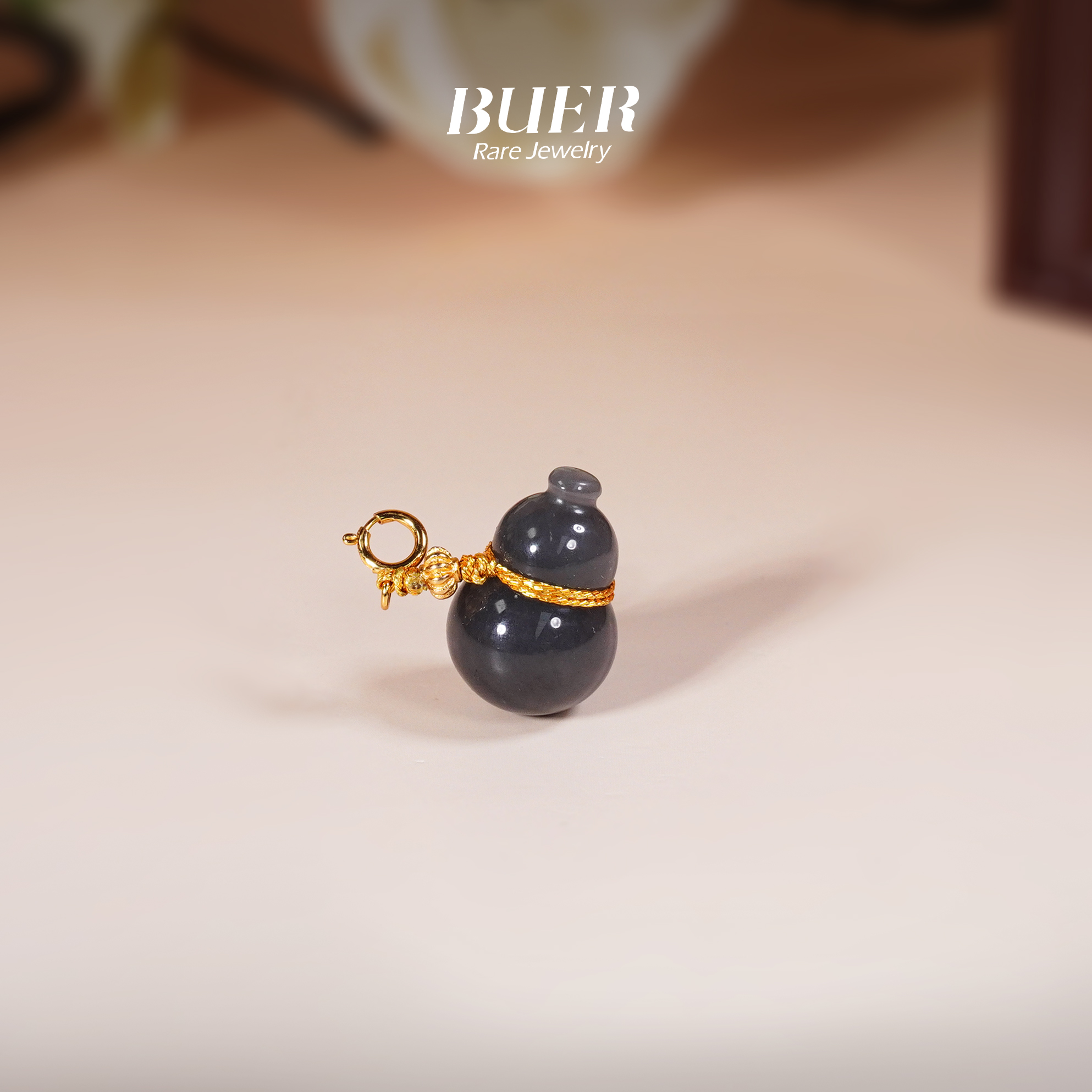 【不二】和田玉烟紫银镶吊坠(葫芦)