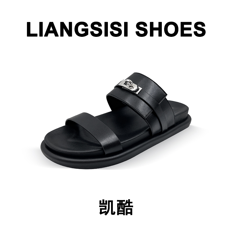 梁思思SHOES【凯酷】高级经典百搭网红一字女鞋半拖-HT125 