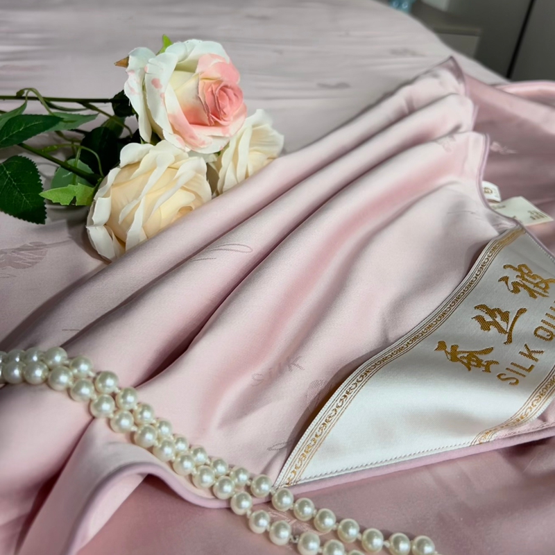 知心蚕丝被二合一字母被长丝田园风恒温长丝蚕丝婚被喜被加厚保暖