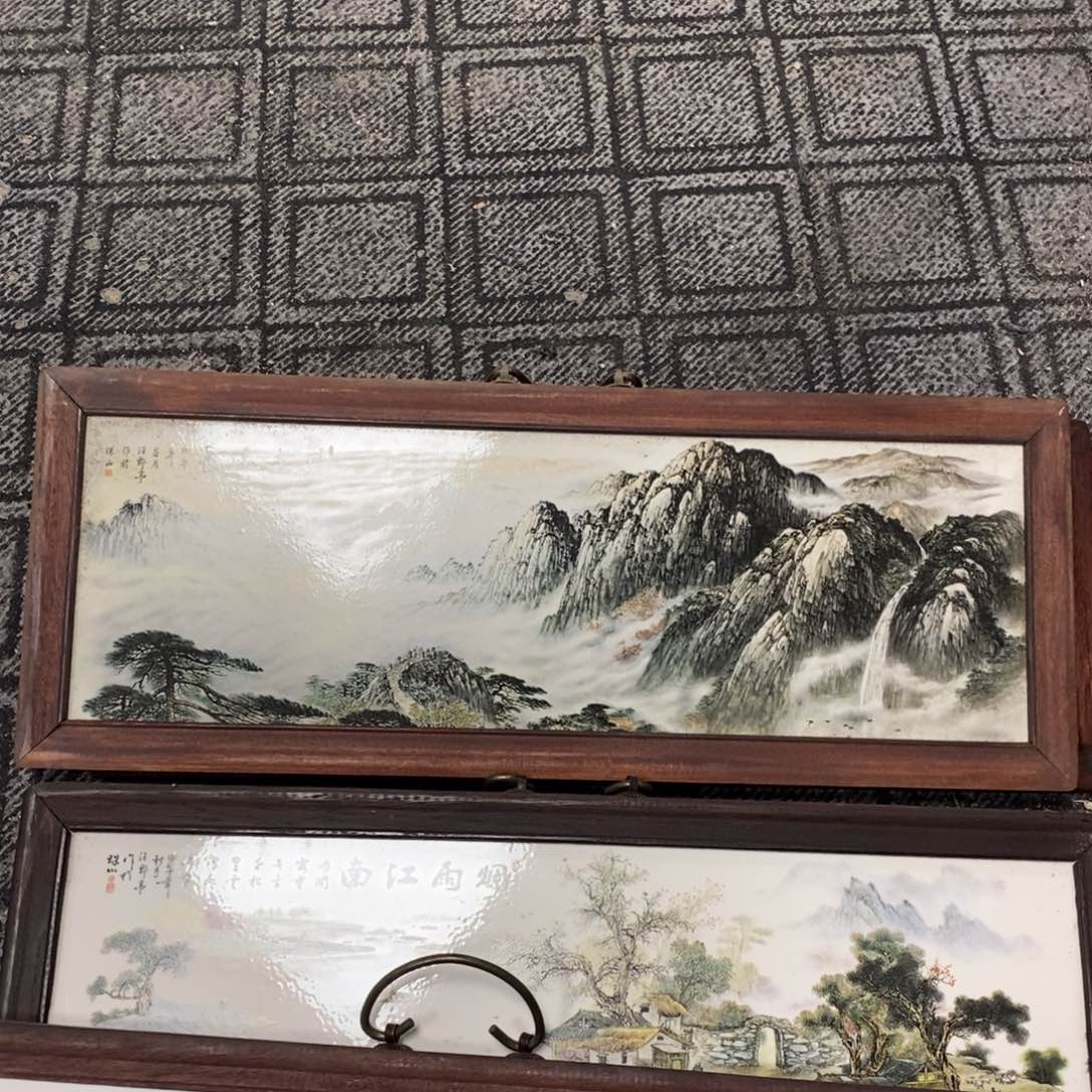 瓷37*28*1景德镇瓷板画柴窑烧制