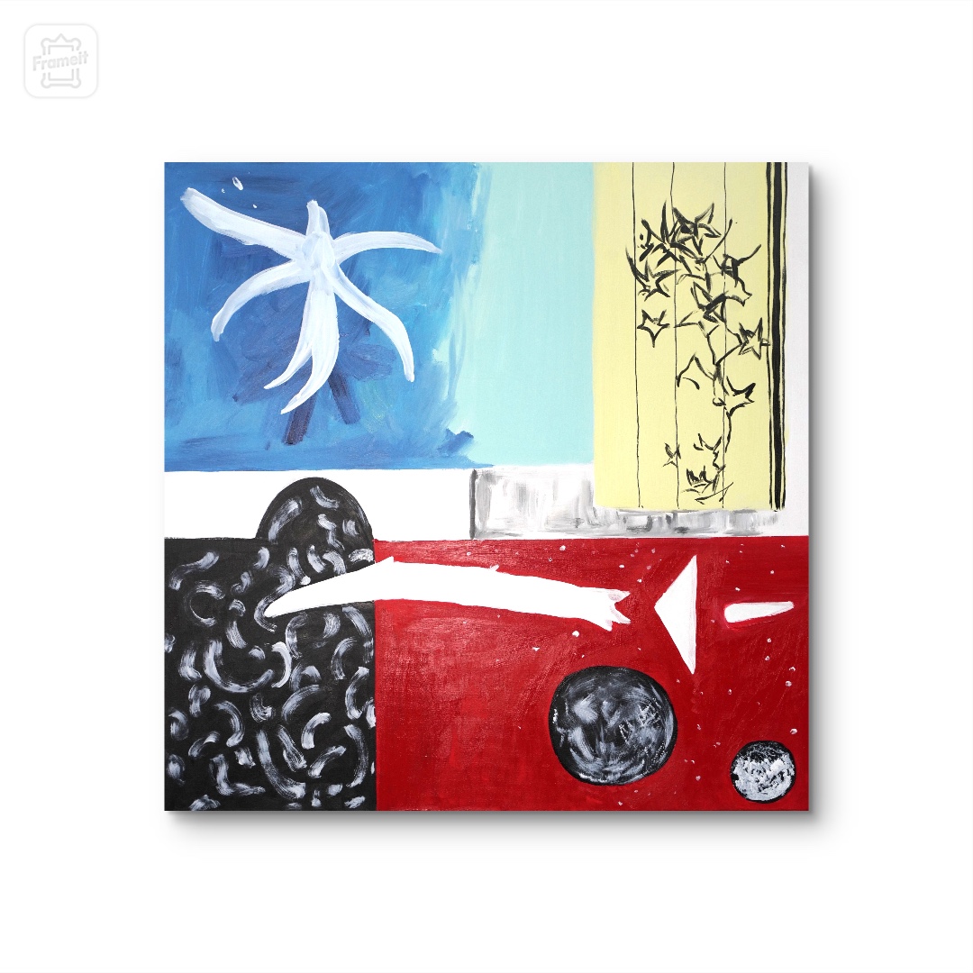 【雏菊】原创手绘挂画 “90*90” No.981玄关客厅纯手绘装饰画