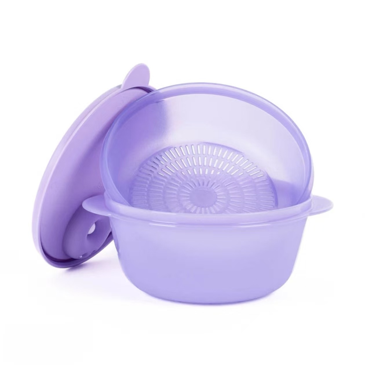 特百惠 1.5L微波餐餐乐饭盒 带蒸格 可冷藏便携午餐蔬果保鲜盒