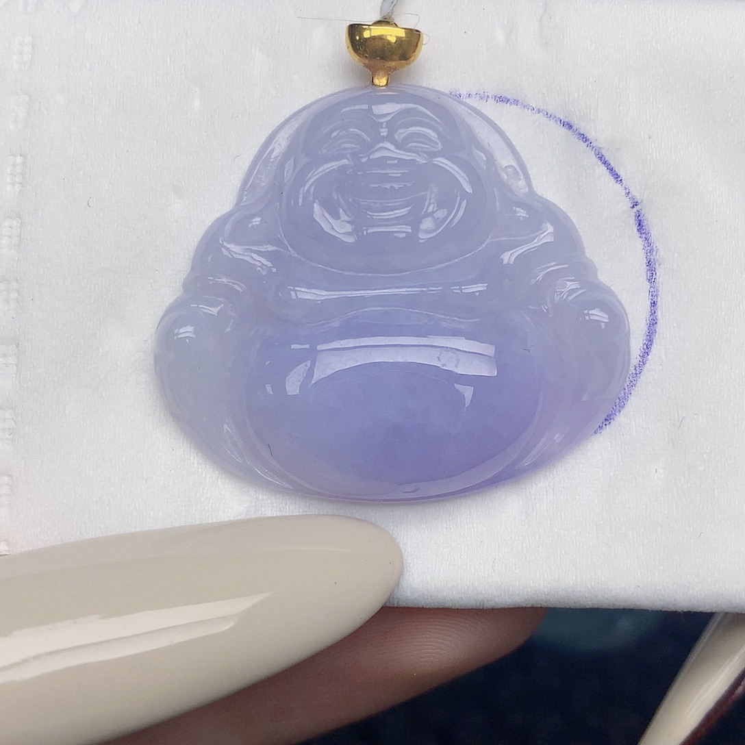 翡翠18K金镶嵌颈饰天然缅甸翡翠a货百元以上9元证书费自理