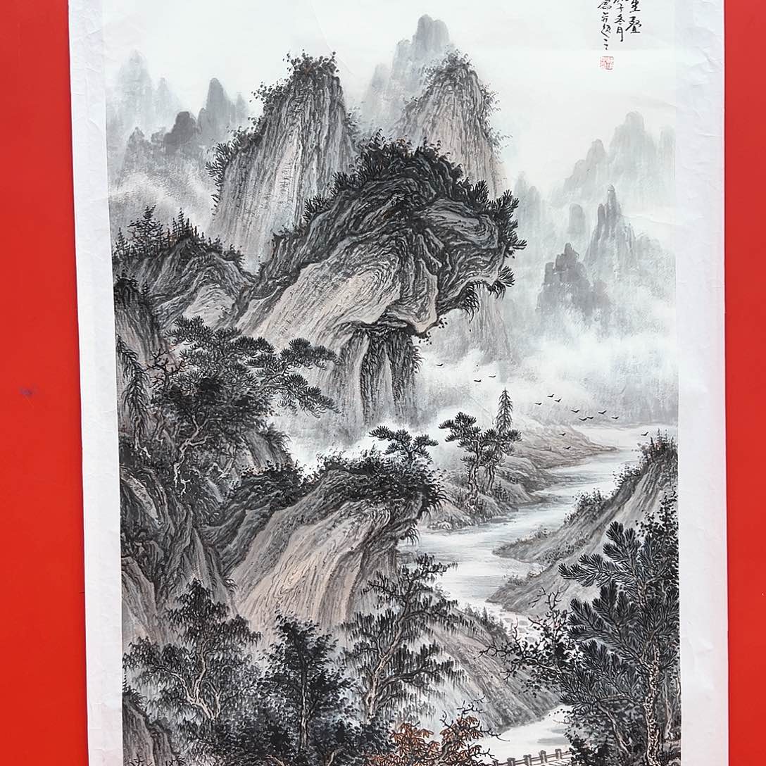 国画画家苏珊展览原作