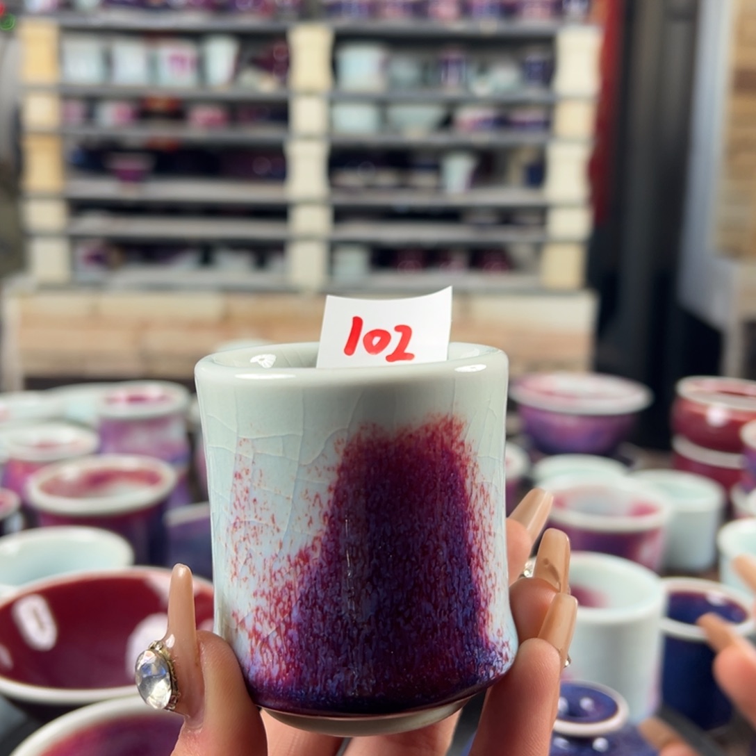 瓷片微瑕主人杯纯手工