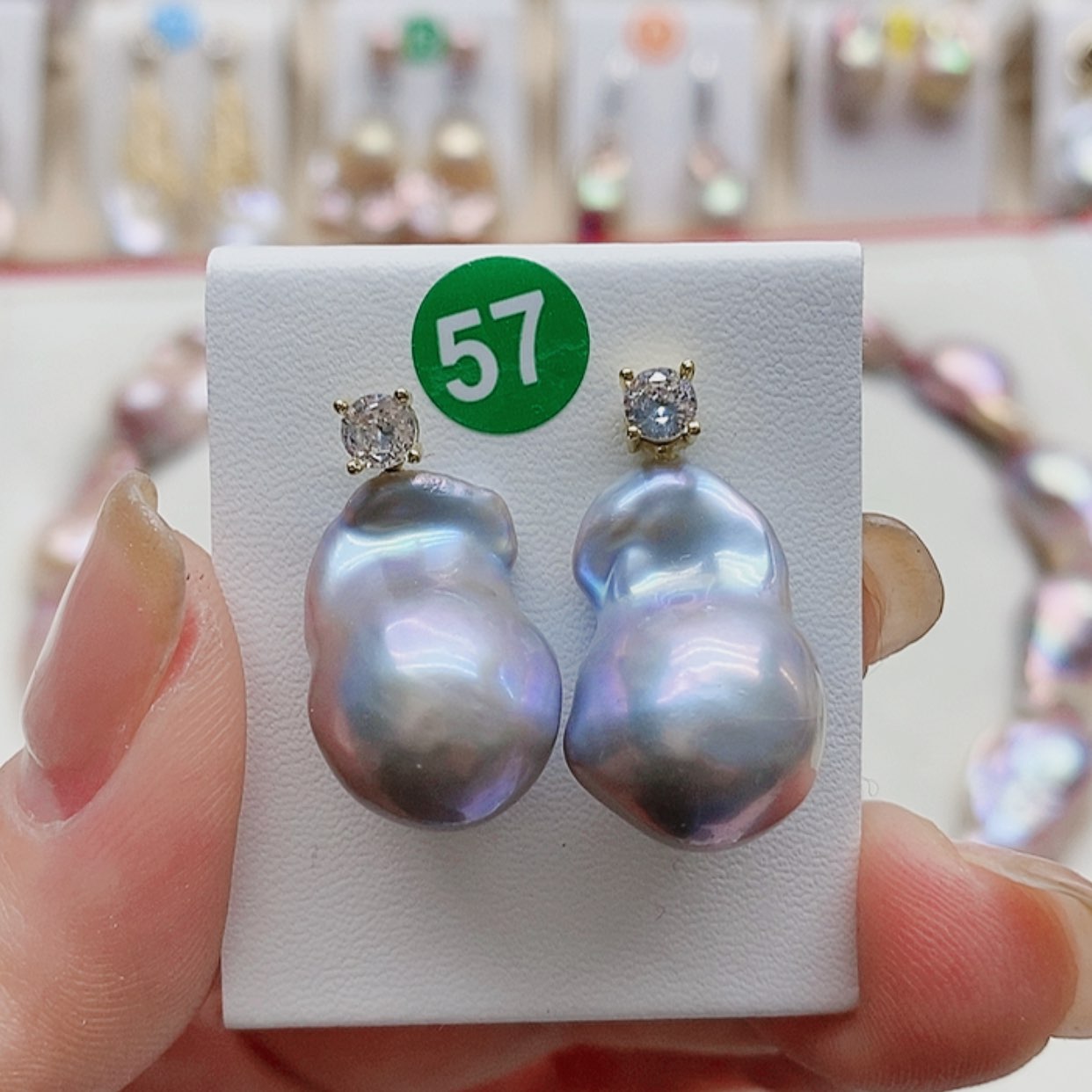 【闪购商品】淡水珍珠耳饰银S925镶嵌