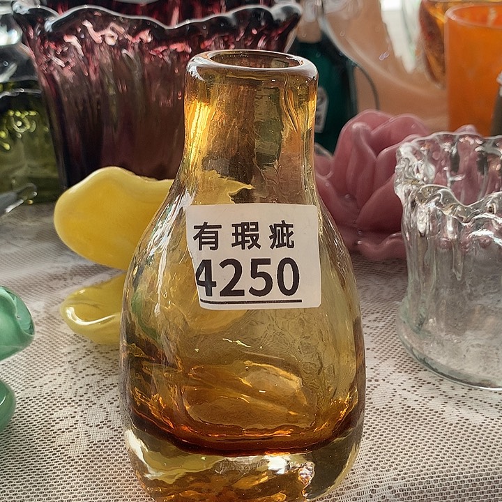 琉璃4250暇疵花瓶摆件