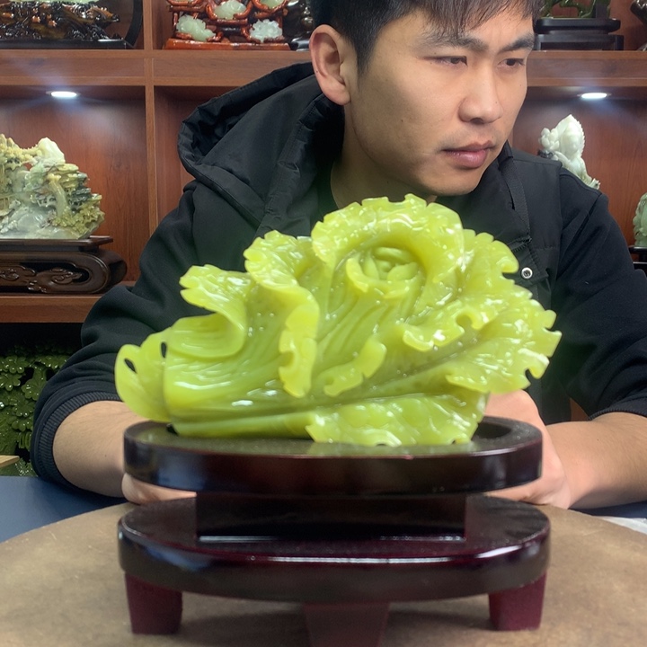 蛇纹石玉（覆膜）珠宝奇石未镶嵌五*