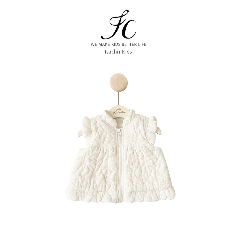 晶晶家【现发】舒芙蕾亮片儿童马甲秋冬女童加绒背心保暖叠穿 IS841