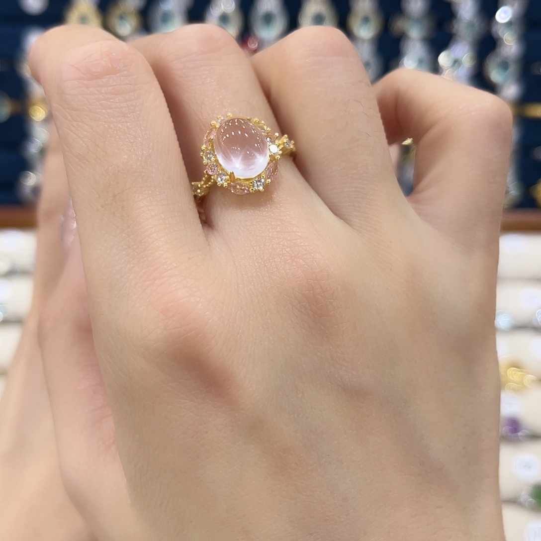 水晶女款银S925镶嵌戒指