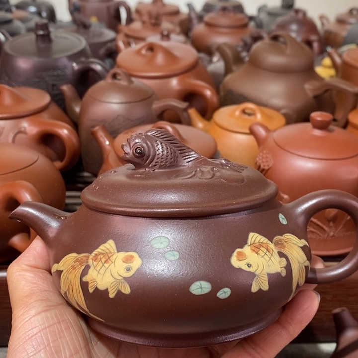 紫砂茶壶微瑕处理一把