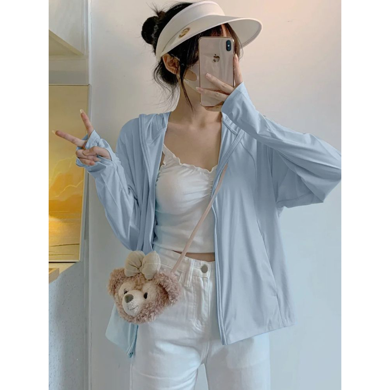 夏季新款冰丝防晒服防紫外线宽松显瘦防晒衣女外穿百搭超薄外套女