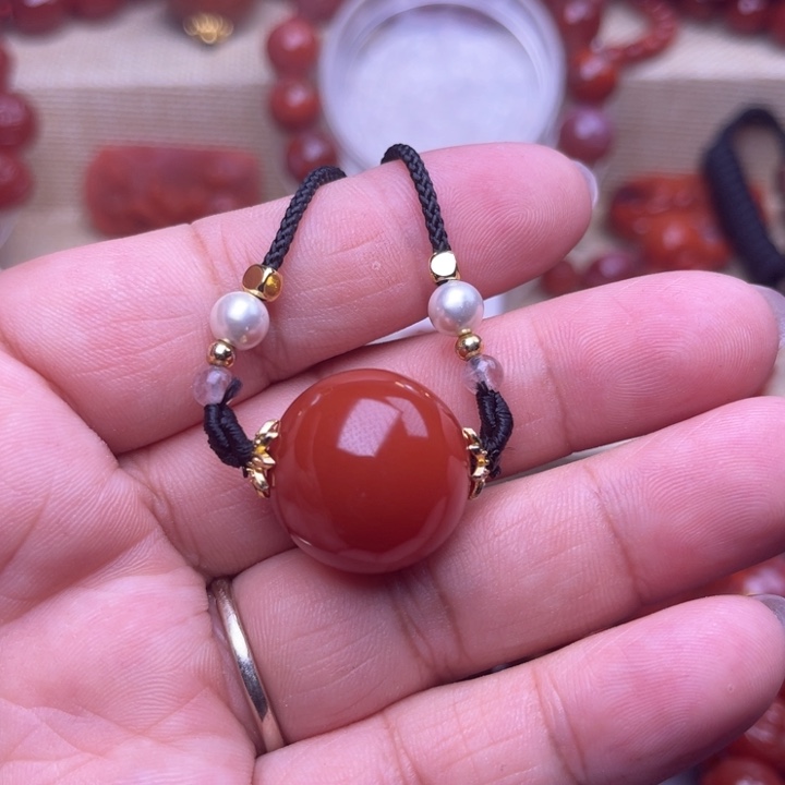 颈饰未镶嵌南红玛瑙锁骨项链