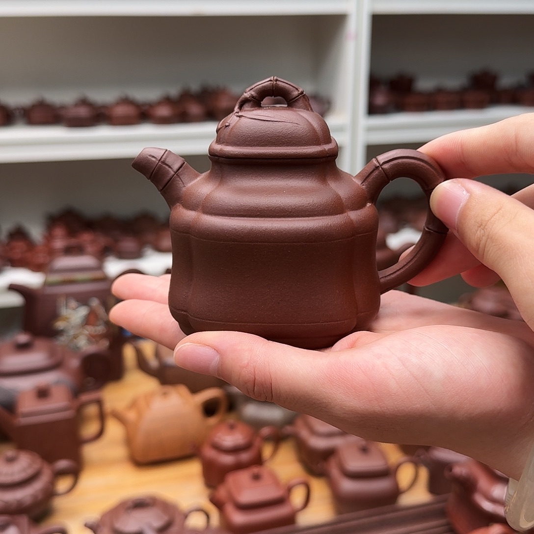 紫砂茶壶紫砂壶四方竹鼎180cc