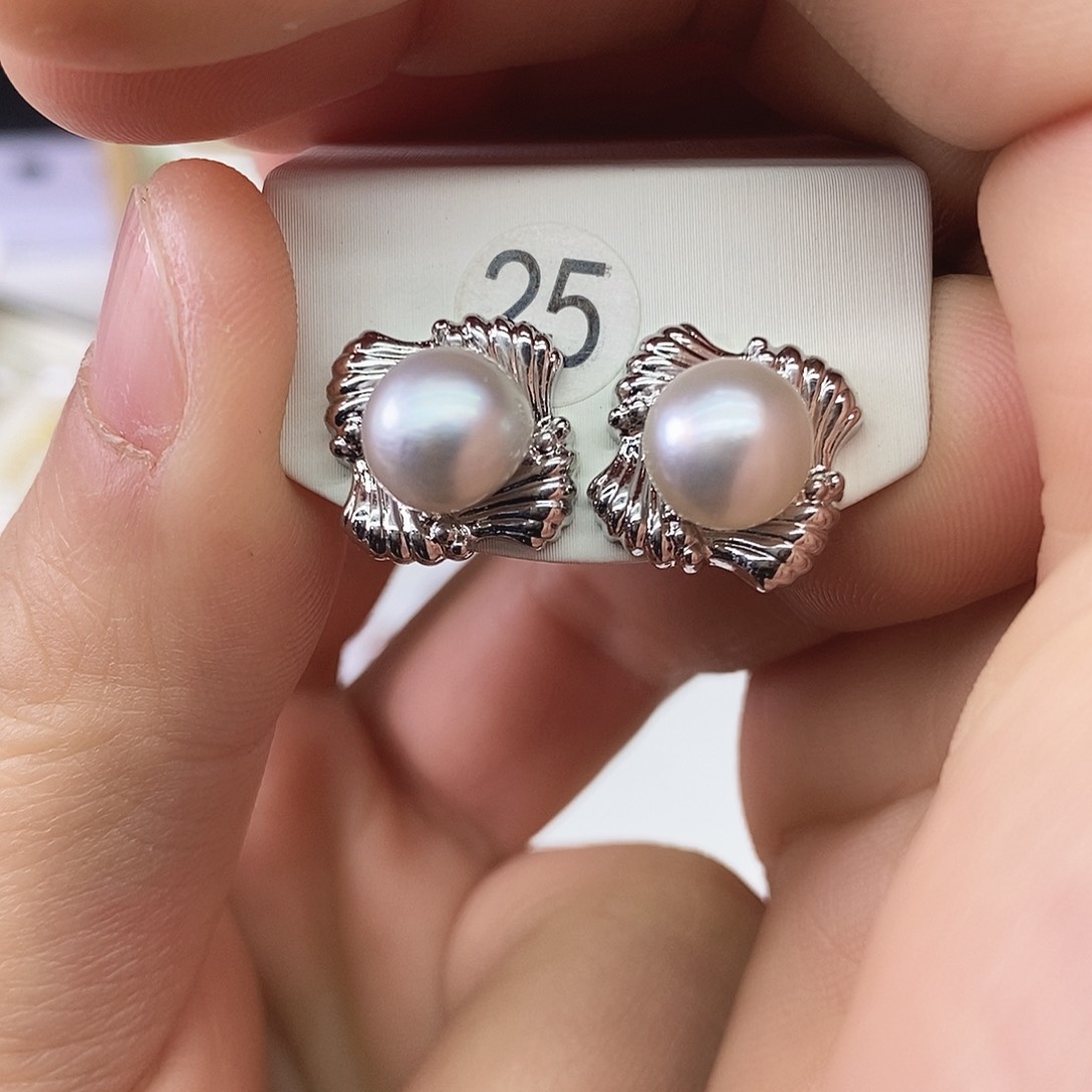 海水珍珠耳饰未镶嵌