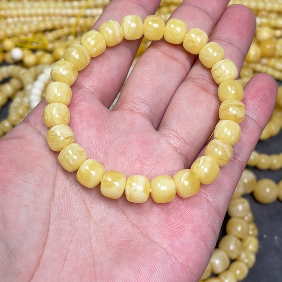 未镶嵌蜜蜡裸石蜜蜡手串9mm