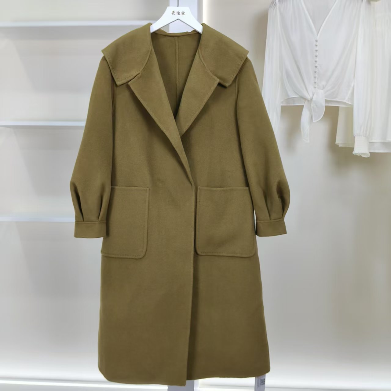 麦迪尚品【Miss-O】5052273 秋冬厚款气质双面呢大衣品牌撤柜