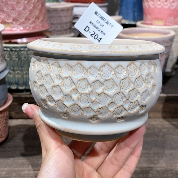 七里烧花盆2-8-204口径8