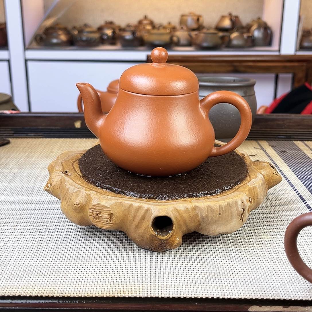 紫砂茶壶宜兴紫砂小煤窑朱泥150c c