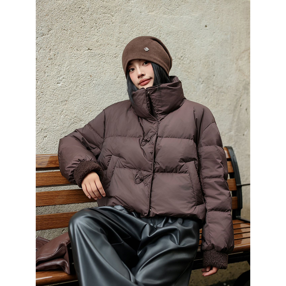 9012短款女新款冬季2025年白鸭绒时尚羽绒服