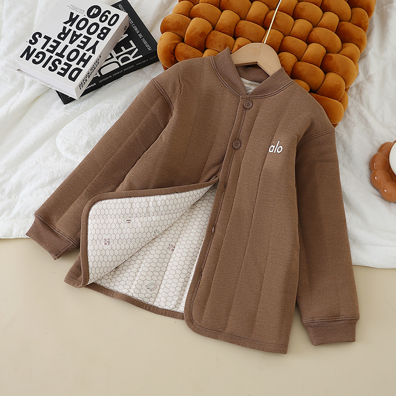 冬季不起球保暖保暖上装中大童加绒男士加厚校服神器居家可穿开衫