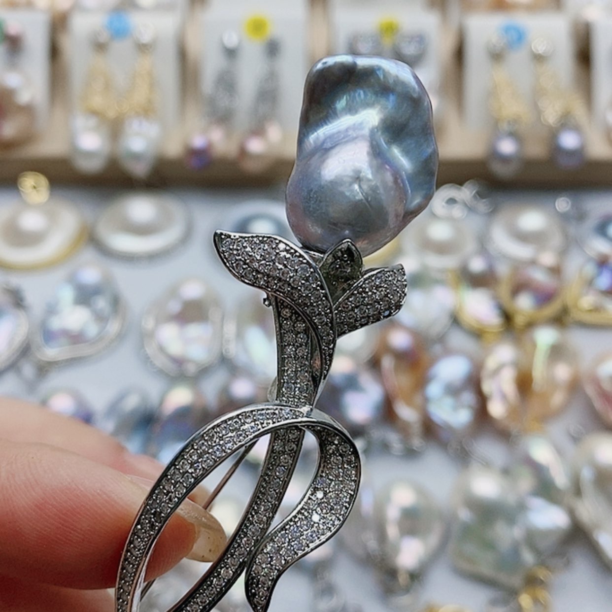 【闪购商品】淡水珍珠耳饰银S925镶嵌