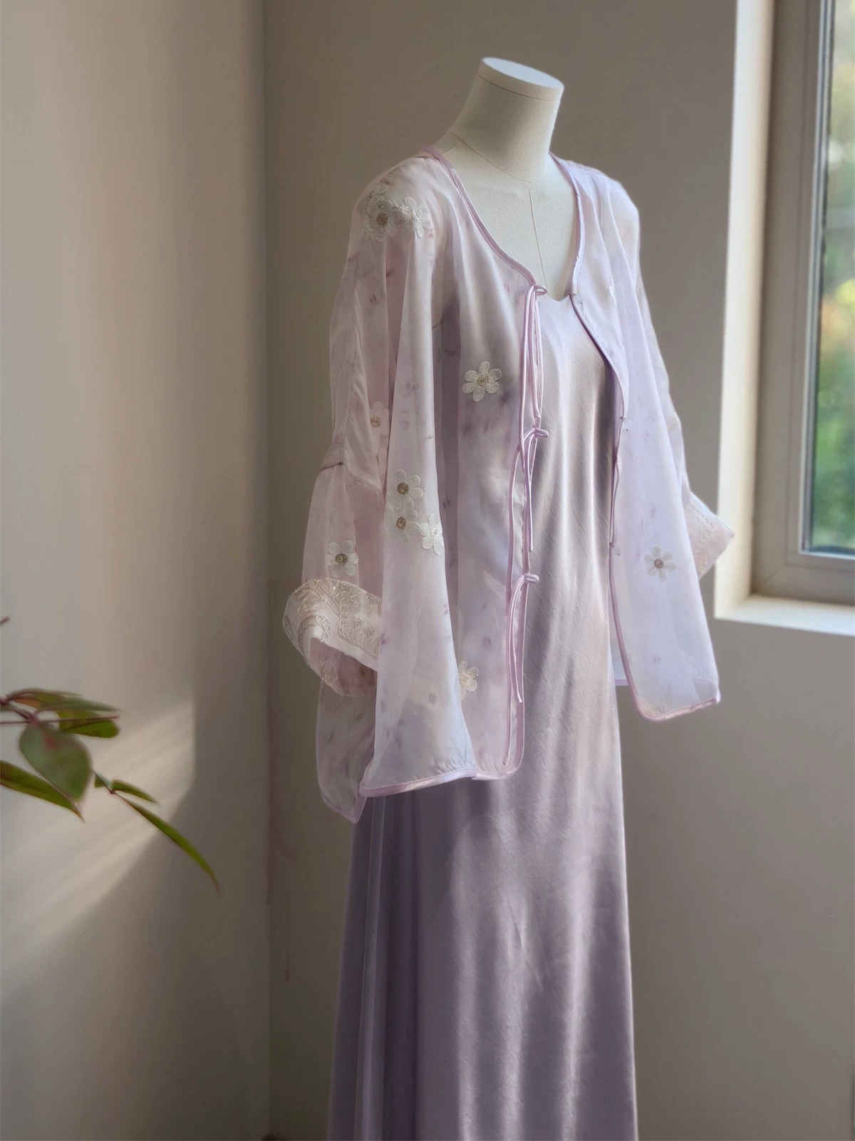 【陌上花】宽袖宽松版显瘦夏季薄款防晒衣外套女士夏外套中国风开衫