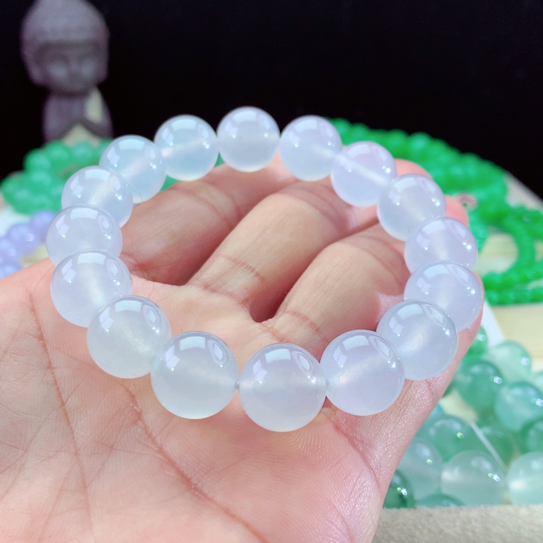 翡翠手链未镶嵌卡12+
