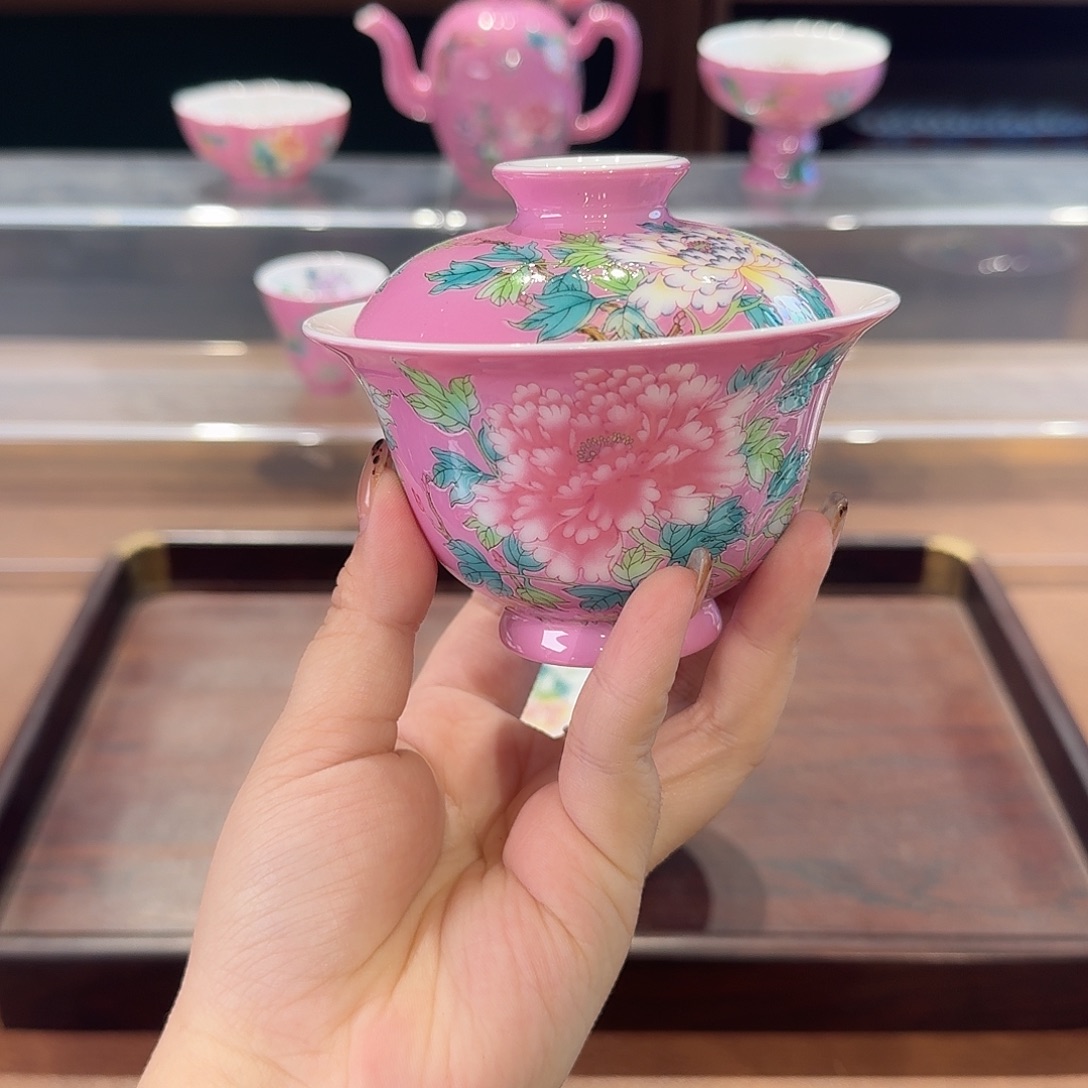 珐琅彩主人杯茶具套装