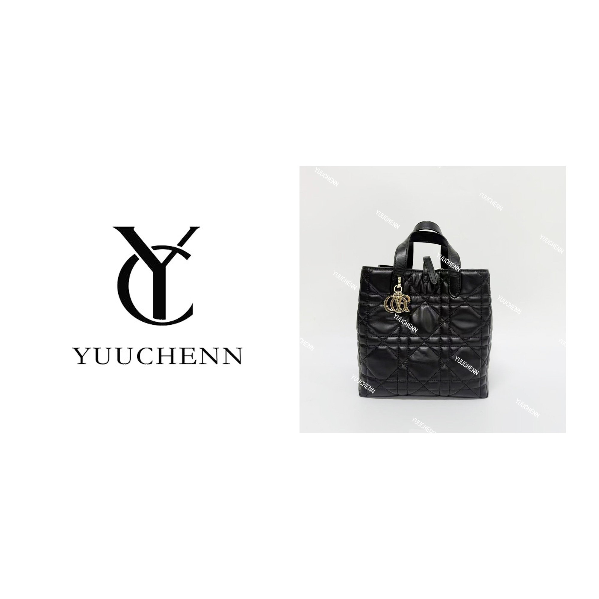 YUUCHENN/【toujours手袋】进口牛皮23cm 黑色 HH5877