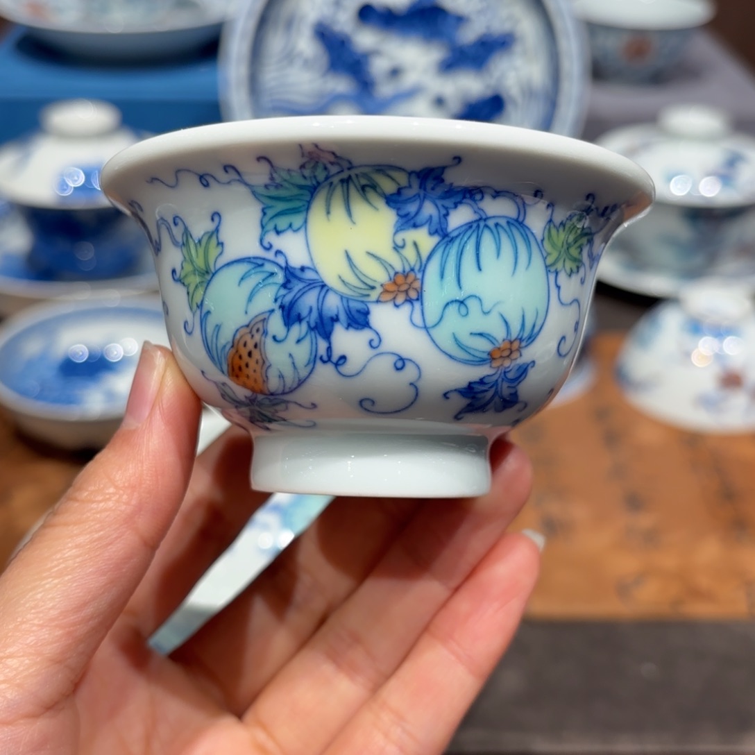 瓷片手工手绘陶瓷茶具