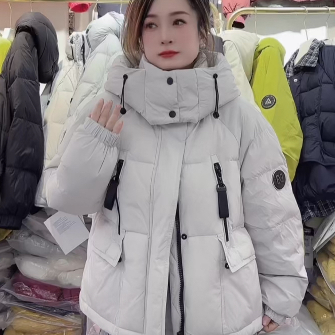 6607冬季百搭韩版连帽短款棉衣