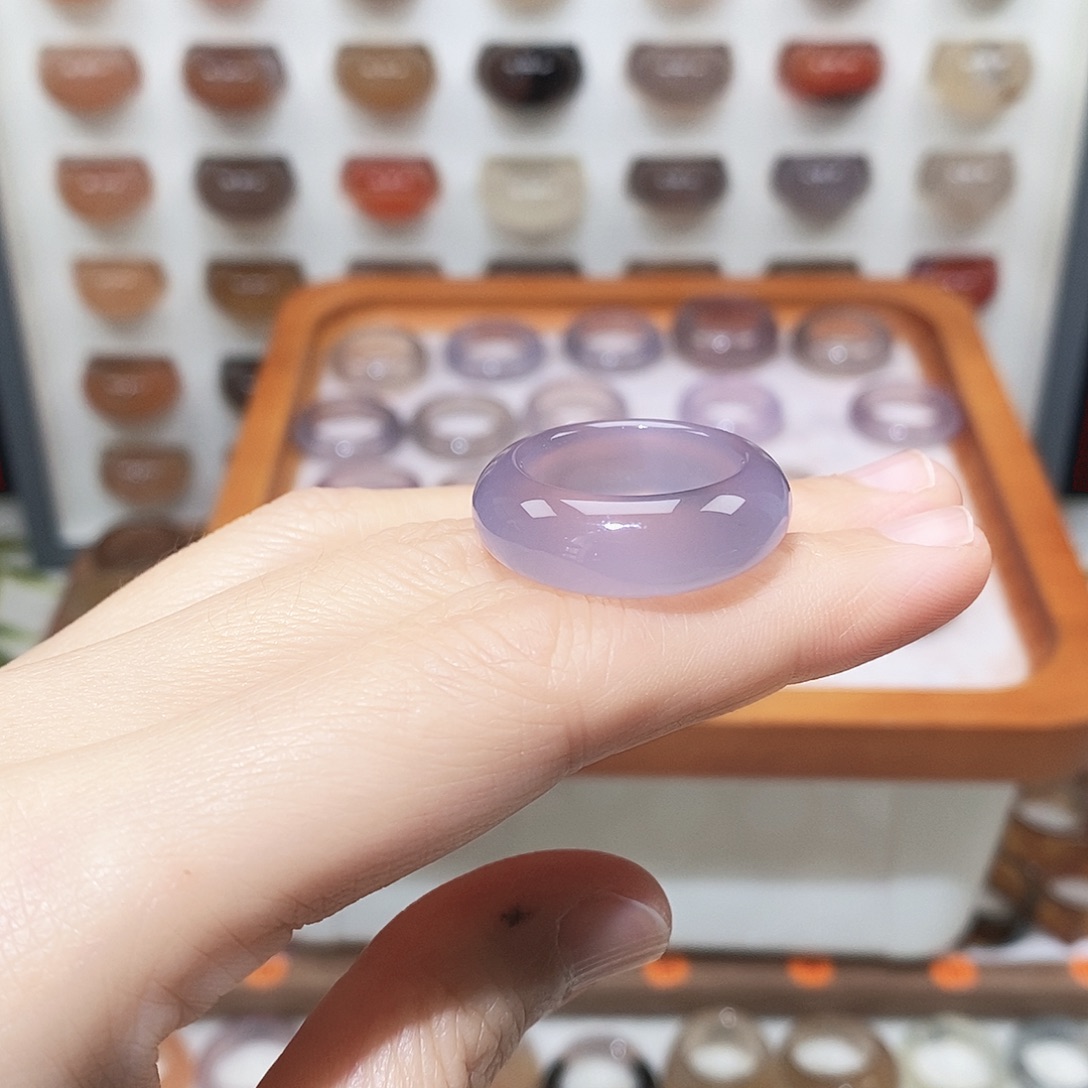 大***期玛瑙/玉髓未镶嵌戒指港17