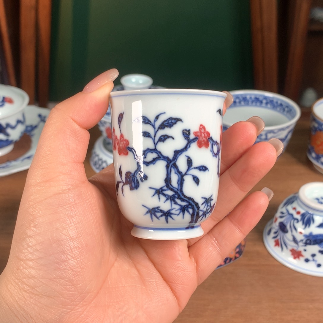 阳春白雪 青花釉里红