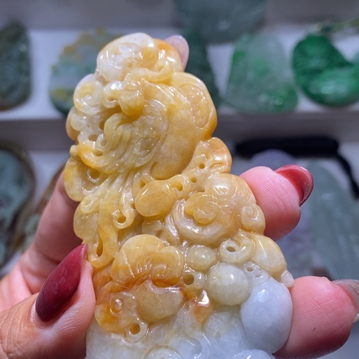 【闪购商品】翡翠未镶嵌颈饰喜上