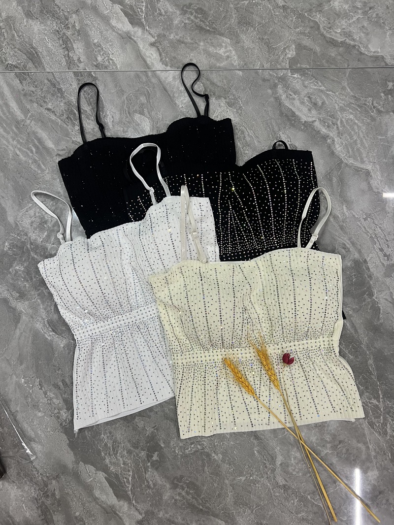 NQY烫钻吊带背心钻内衣美背性感新款显瘦百搭外穿打底上衣6610