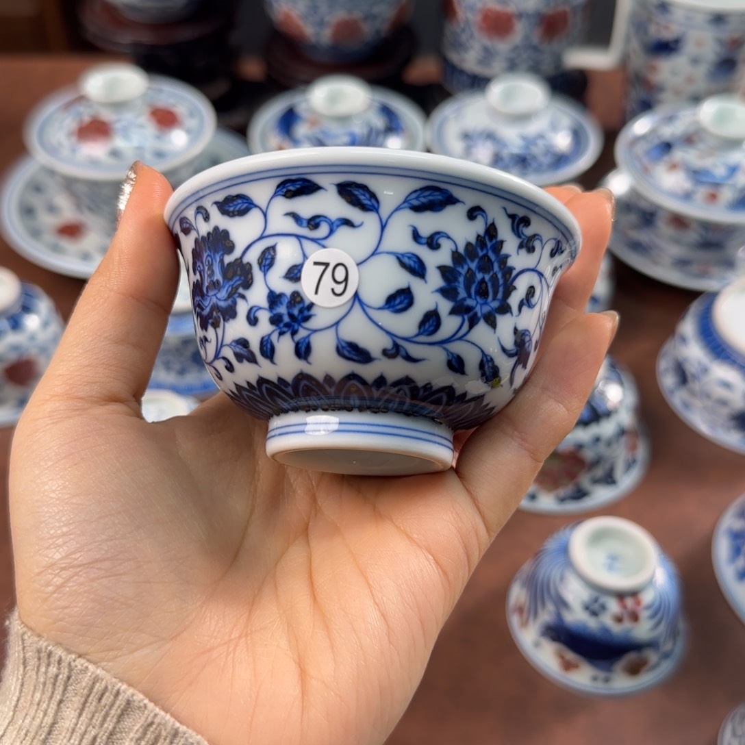 杯和然窑珍味四季花小压手