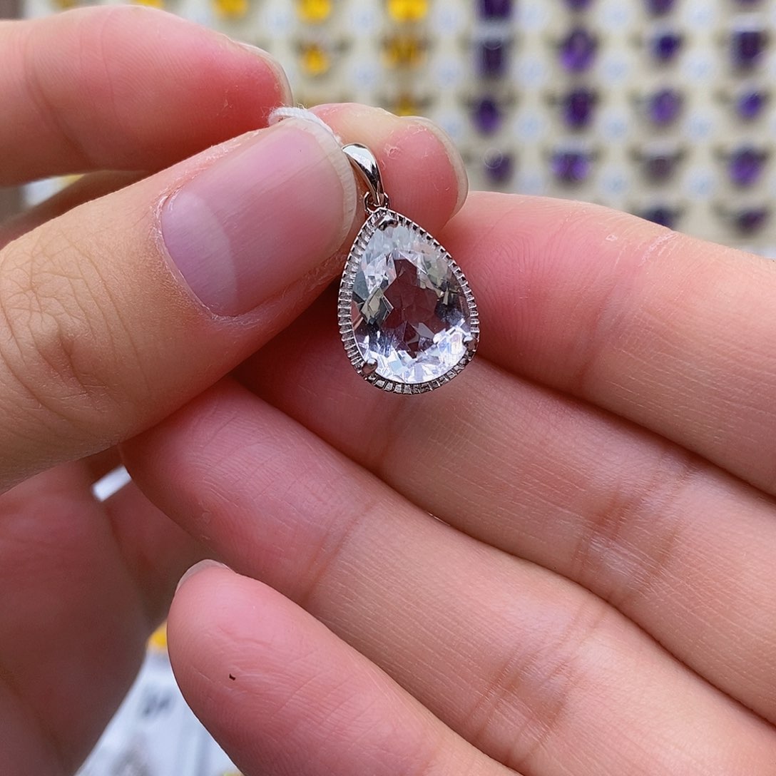 水晶纯天然无优化水晶Q银S925镶嵌