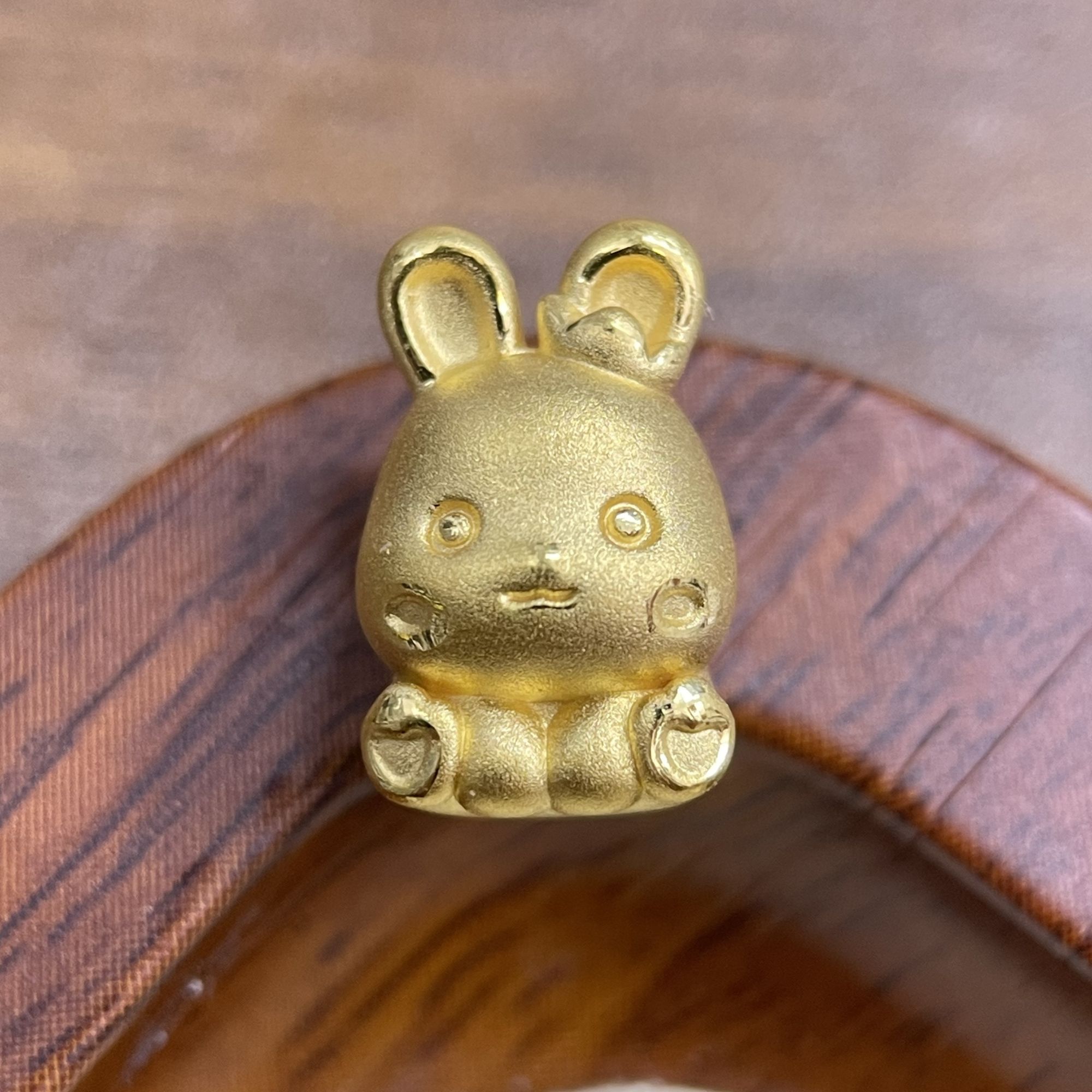 顺鑫黄金足金999生肖兔转运珠DP2426-0840