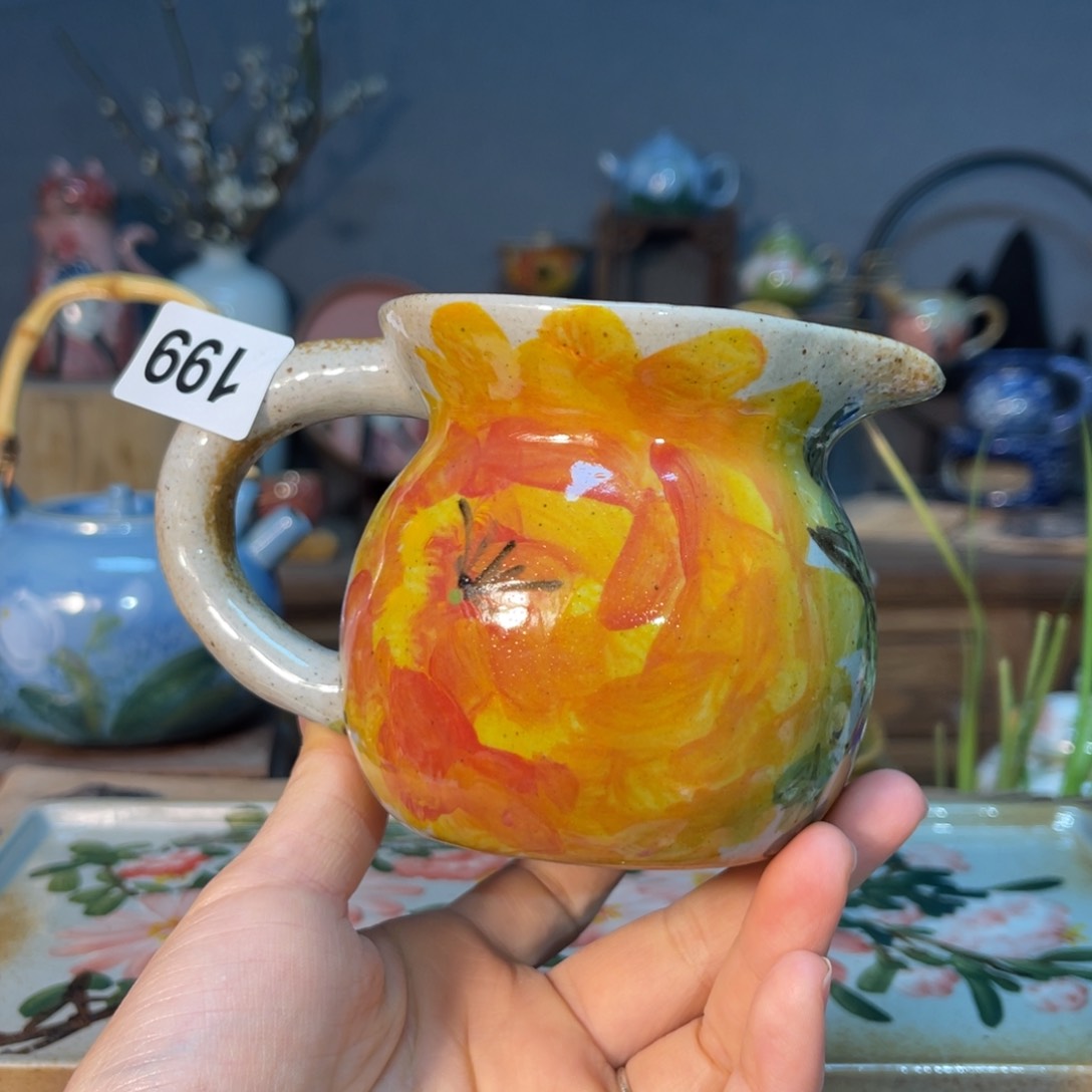 杯素浅陶瓷手工手绘