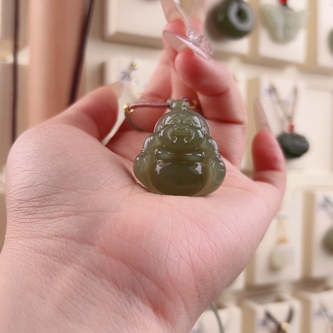 和田玉吊坠(不含链)未镶嵌单*