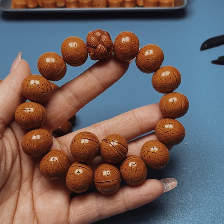 桃核手串苹果17全品15颗