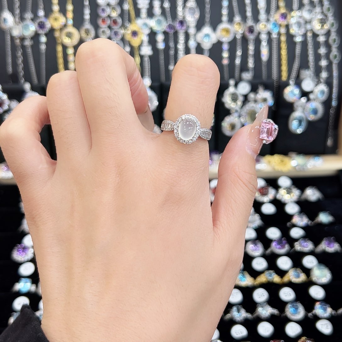 紫晶戒指银S925镶嵌天然