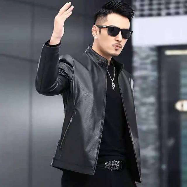 男款短款101头层高档胎牛皮休闲立领春秋单款商务百搭真皮皮衣潮