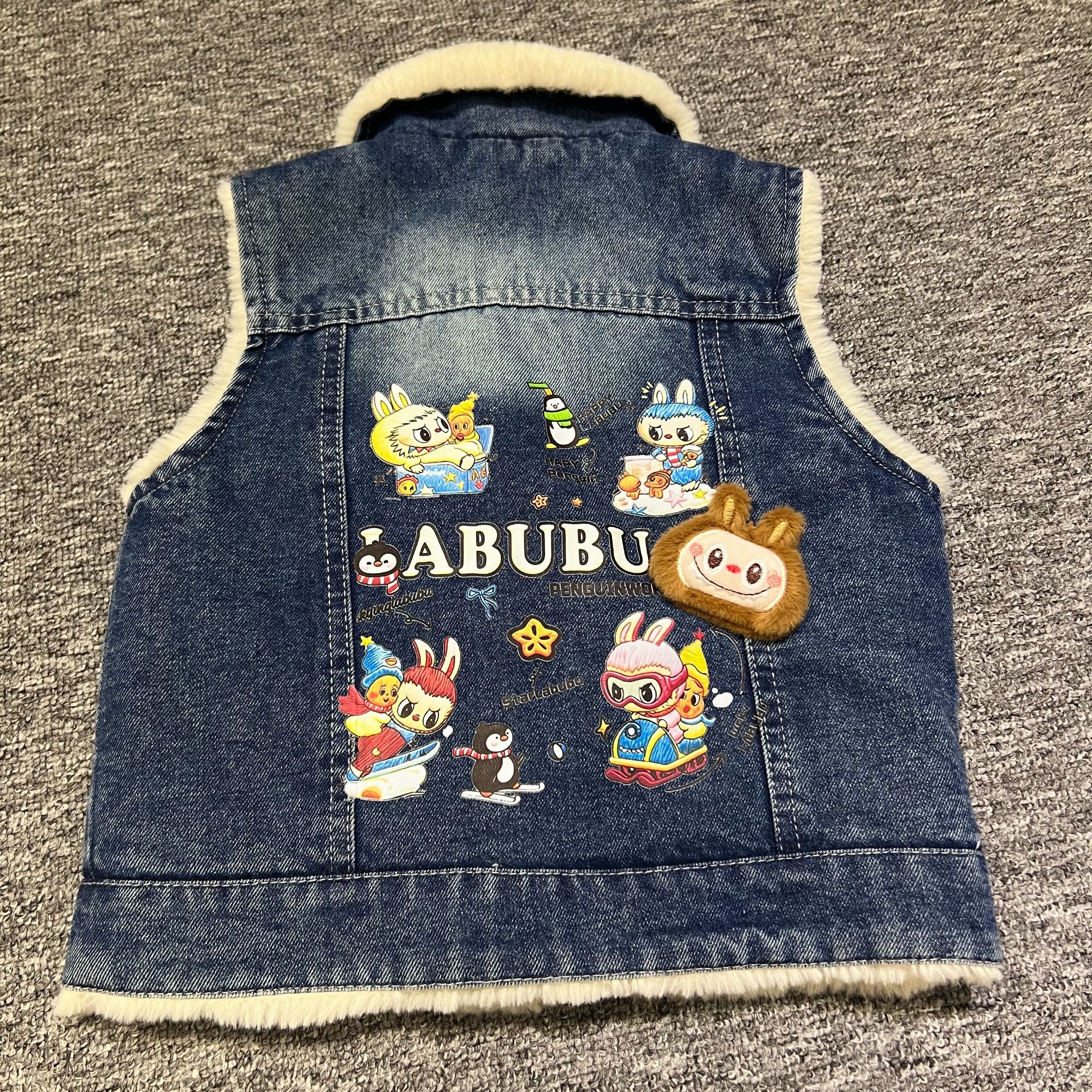 A49  拉布布加绒牛仔马甲（实体店现货现发）