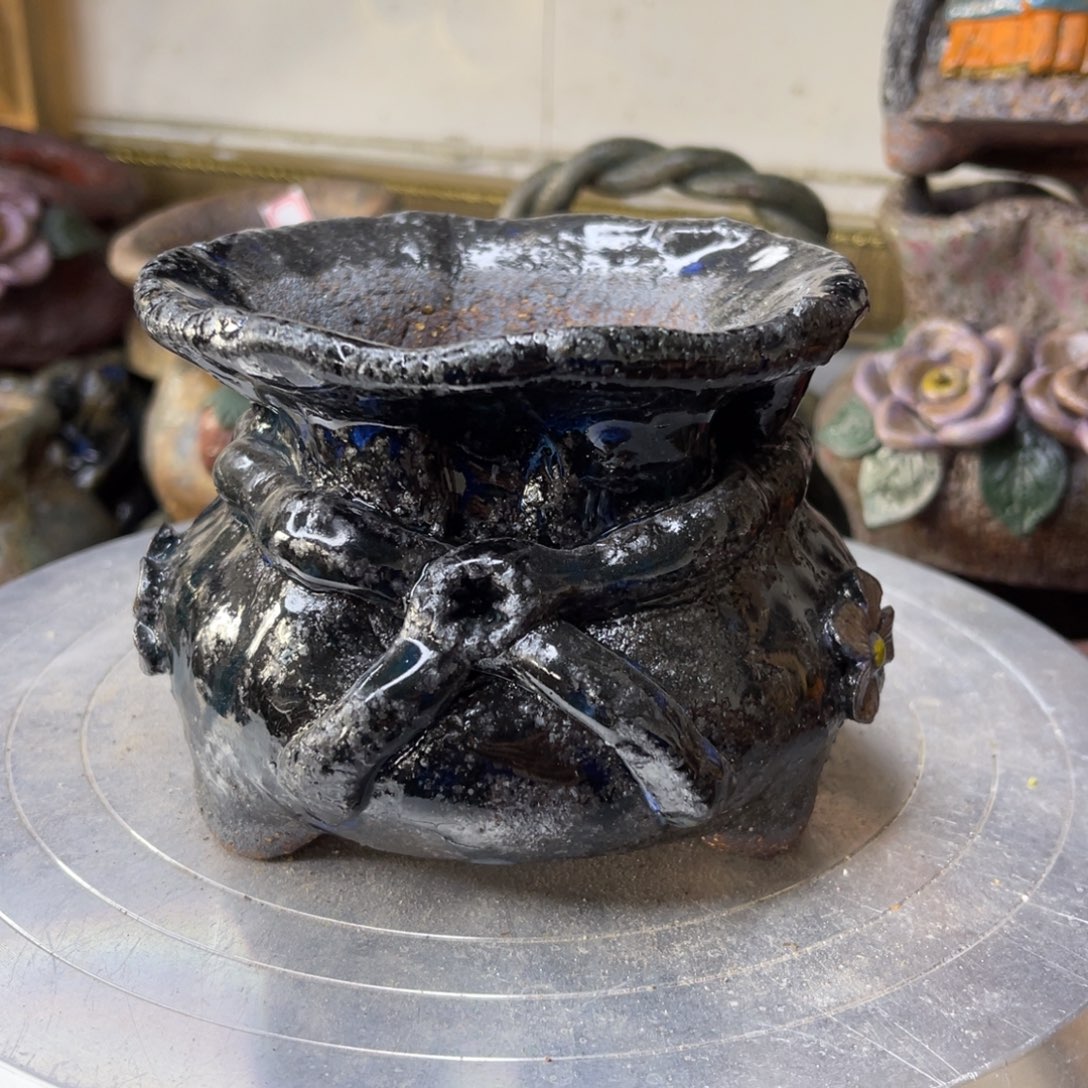 红陶莫*粗砂陶瓷花盆