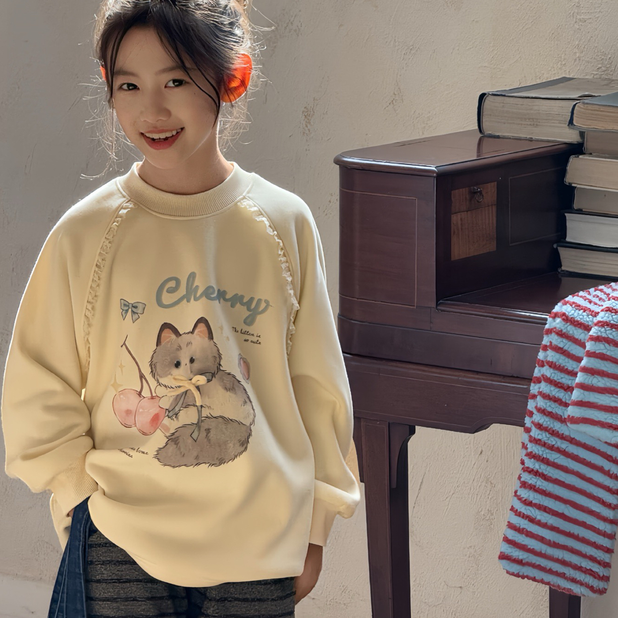 小圈家-女童加厚一体绒校服神奇巨百搭加绒
